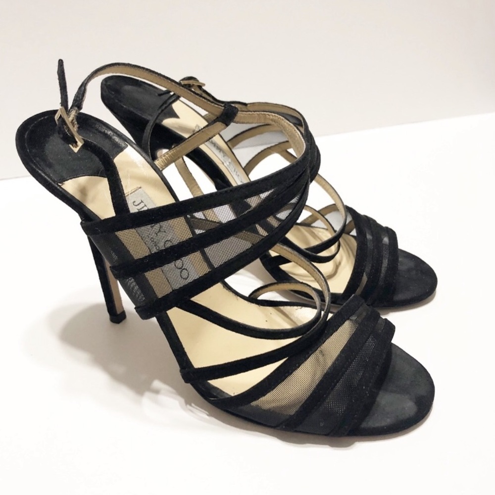 Jimmy Choo Black Suede Heels / Size 39